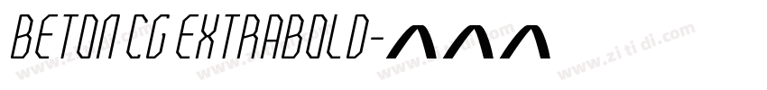 Beton CG ExtraBold字体转换